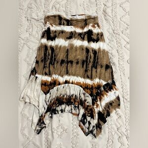 Boho Asymmetrical Skirt in Earth Tones